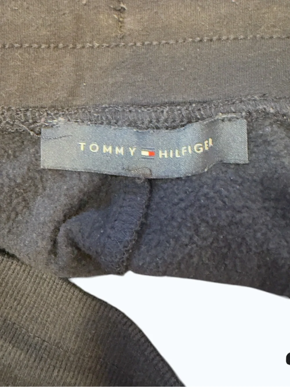 Tommy Hilfiger Navy Side Stripe Jogger Sweatpants White Red Stripe | Size